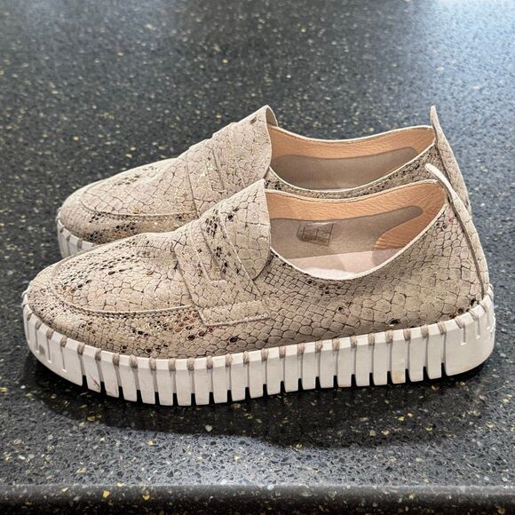 Ilse Jacobsen Tulip Platform Loafers. Wheat. Size 39/US 9. - Picture 4 of 10